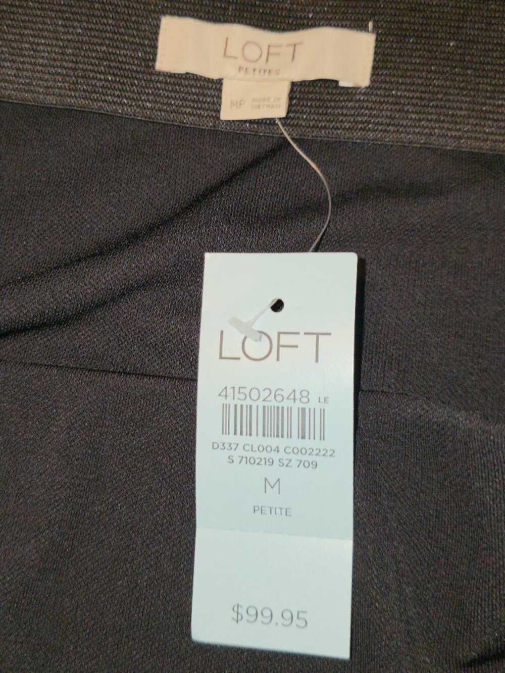 LOFT Petites – Black Lace-Trim Skirt, Size: Medium Petite, NEW WITH TAGS